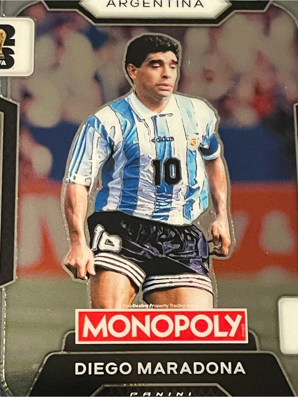 Panini Prizm Monopoly Diego Maradona Argentina FIFA World Cup Base Card